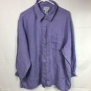 Real Comfort Sz 1XL Women’s tunic Blouse  100% Linen